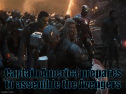 Cap prepares to assemble Meme Template