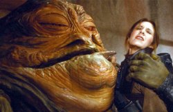 Jabba the Hutt and Princess Leia Meme Template