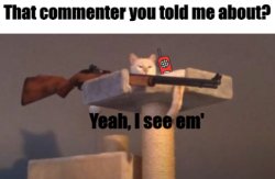 Sniper Cat (Captioned) Meme Template