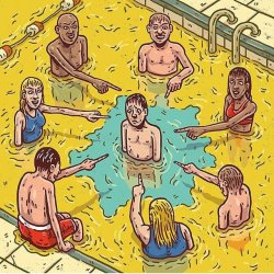 Everyone pee in pool Meme Template