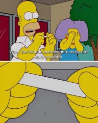 Homer Simpson fortune cookie Meme Template