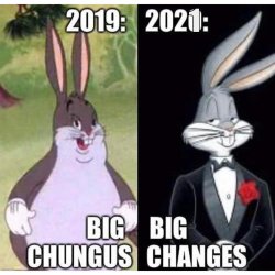 Big Chungus to Big Changes Meme Template