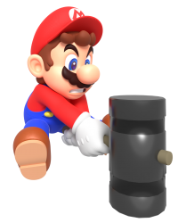 Mario hits with a hammer Meme Template