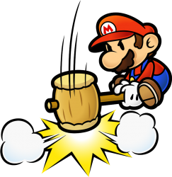 Mario hammer smash transparent Meme Template
