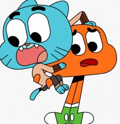 gumball and darwin scared Meme Template