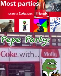Most parties vs. Pepe Party Meme Template