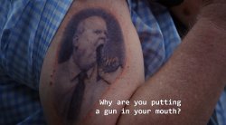 Hitchcock gun in mouth. Meme Template