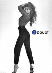 X doubt Brigitte Bardot Meme Template