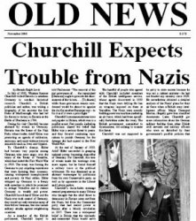 old news Churchill expects trouble from Nazis Meme Template