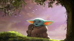 Baby Yoda from REDDIT Meme Template