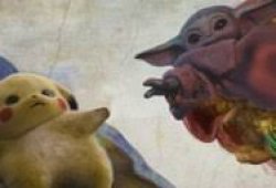 Pikachu meets beby yoda Meme Template