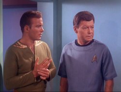 Dr. McCoy and Captain Kirk Meme Template