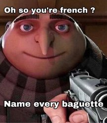 oh so ur french??? Meme Template