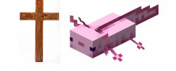 Axolotl with cross Meme Template