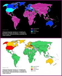 UN Vote on Combating Glorification of Nazism, inverted colours Meme Template