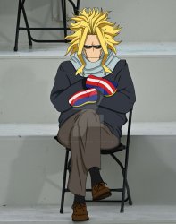 all might in a chair Meme Template