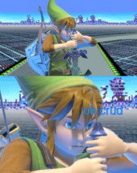 oh crud link with text Meme Template