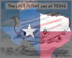 The last flight out of Texas Meme Template