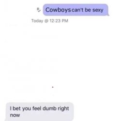 Cowboys can't be sexy Meme Template