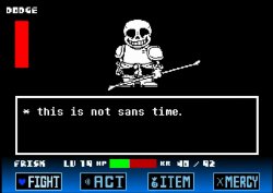 This is not sans time Meme Template