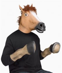 HORSE COSTUME WITH HOOVES Meme Template