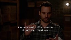 Nick Miller I’m on a real roller coaster of emotions right now Meme Template