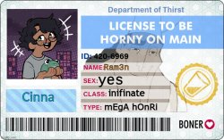 mah horni license Meme Template