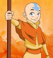 Aang just standing with staff Meme Template