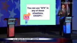 Jon Ossoff Senate debate AFK Meme Template