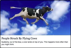 Flying Cow Disease Meme Template