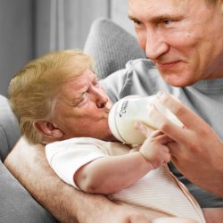 Putin and his baby Trump Meme Template