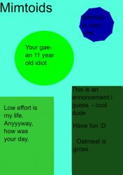 Mimtoids Annoncument template Meme Template