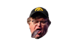 Michael Moore head tongue out #1 Meme Template