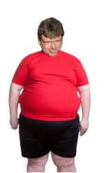 Michael Moore red shirt black shorts Meme Template