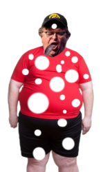 Michael Moore with holes Meme Template