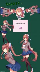 Sayori's Just Monika Temp Meme Template