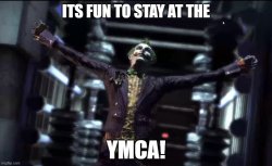 Joker does the YMCA Meme Template