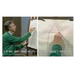 Mr Rodgers drawing Meme Template