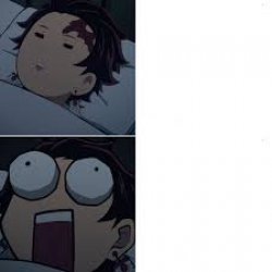 Sleeping Tanjiro Meme Template