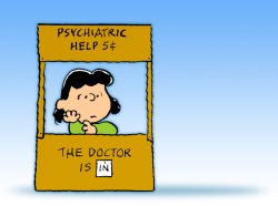 Lucy Peanuts - The Doctor is in  Psychiatric Help Meme Template