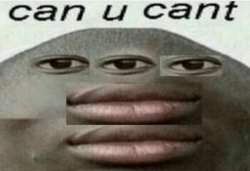 can u cant Meme Template