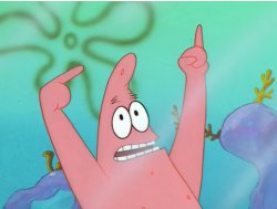 Patrick pointing up Meme Template