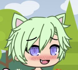 Gacha Life Green hair student Meme Template