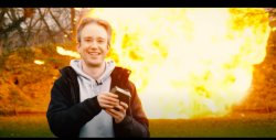 tom scott explosion and grin Meme Template