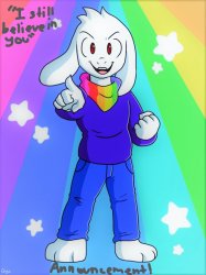SS_Asriel_Dreemurr Announcement Template Meme Template