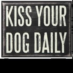 Kiss your dog Daily Meme Template