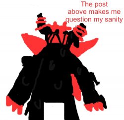 Funni man the post above makes me question my sanity Meme Template