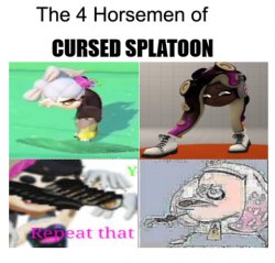 Cursed splatoon Meme Template