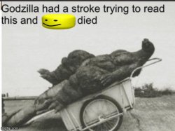 Godzilla had a stroke reading this and died Meme Template
