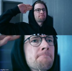 DanTDM salute Meme Template